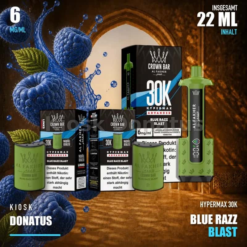 ALFAKHER 30K HYPERMAX – BLUE RAZZ BLAST