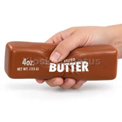 Butter Squishy Braun mit Aufdruck, 1 Stück — Bild 4