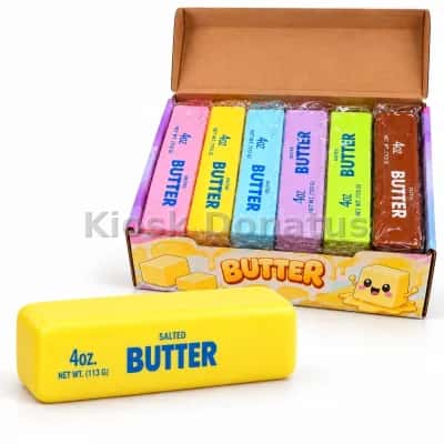 Butter Squishy Gelb mit Aufdruck, 1 Stück — Bild 3