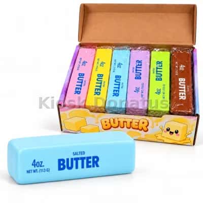 Butter Squishy Hellblau mit Aufdruck, 1 Stück — Bild 3
