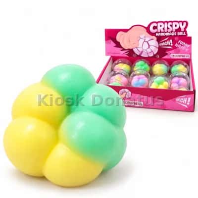 Crispy Squishy Kugelball Mint-Gelb, 1 Stück — Bild 3