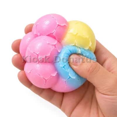Crispy Squishy Kugelball Rosa-Blau-Gelb, 1 Stück — Bild 4