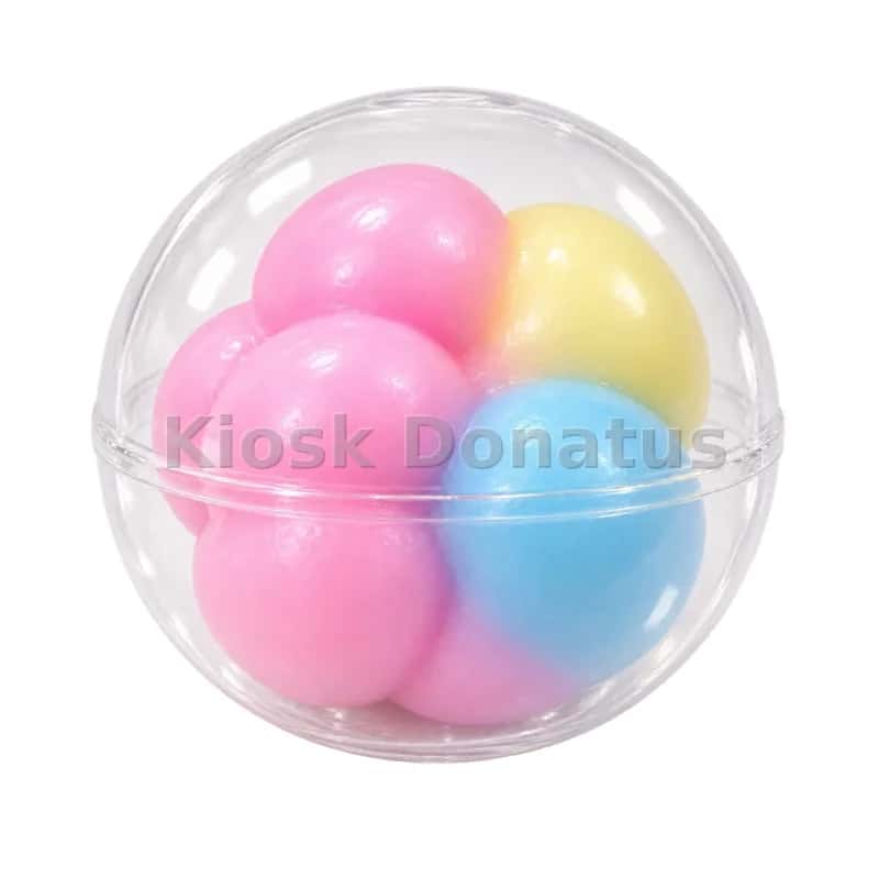 Crispy Squishy Kugelball Rosa-Blau-Gelb, 1 Stück