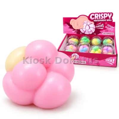 Crispy Squishy Kugelball Rosa-Creme, 1 Stück — Bild 3