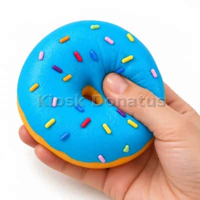 Donut Squishy Blau mit bunten Streuseln — Bild 4
