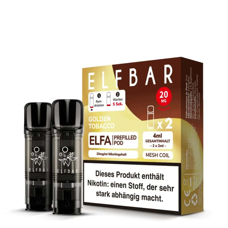 Elfbar Elfa 2x 600 Golden Tabacco
