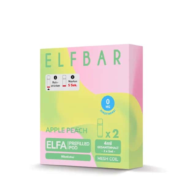 Elfbar Elfa 2x 600 Züge Apple Peach 0mg
