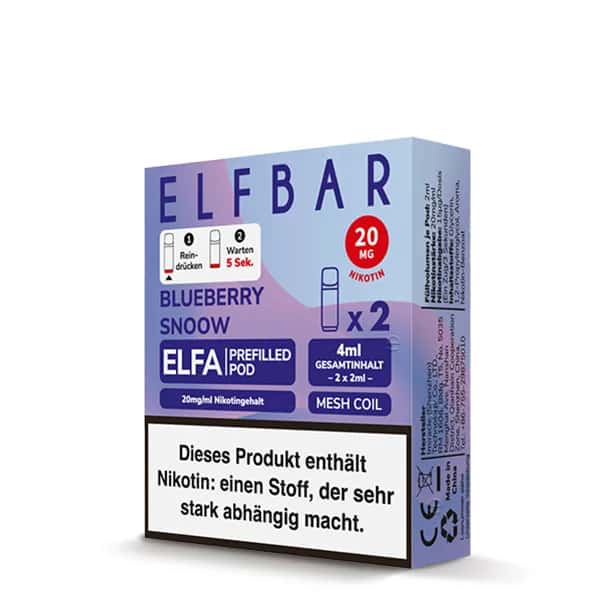 Elfbar Elfa 2x 600 Züge Blueberry Snow