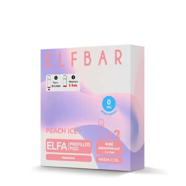 Elfbar Elfa 2x 600 Züge Peach Ice / Juicy Peach 0mg
