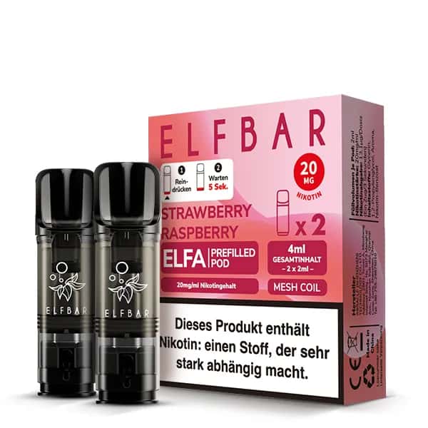 Elfbar Elfa 2x 600 Züge Strawberry Raspberry