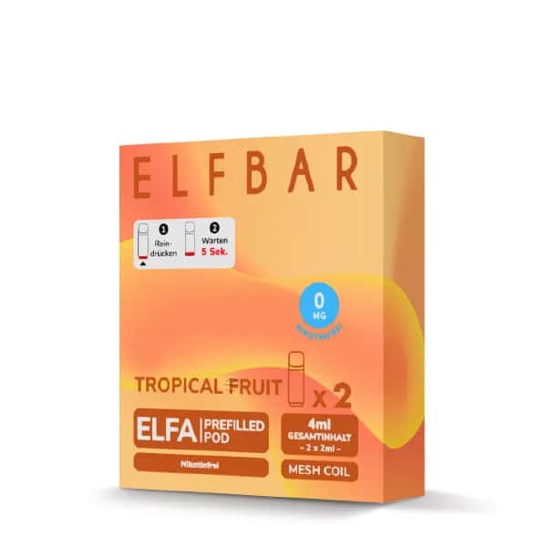 Elfbar Elfa 2x 600 Züge Tropical Fruits 0mg