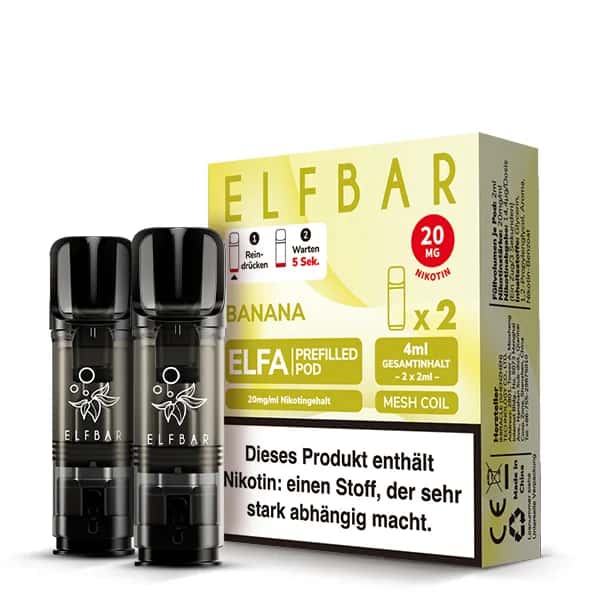 Elfbar Elfa Banane Pods 2x 600 Züge