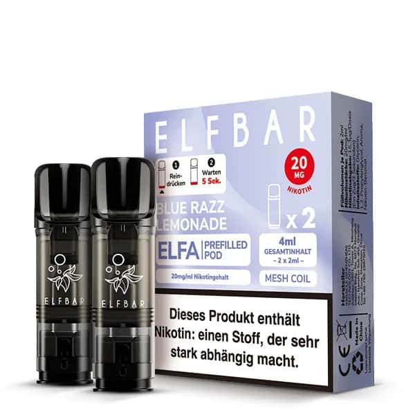 Elfbar Elfa Blue Razz Lemonade 2x Pods 600 Züge