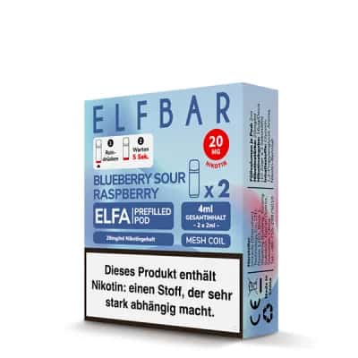 Elfbar Elfa Blueberry Sour Raspberry 2x 600 Züge — Bild 2