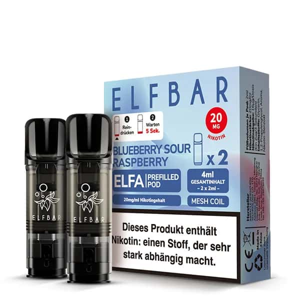 Elfbar Elfa Blueberry Sour Raspberry 2x 600 Züge