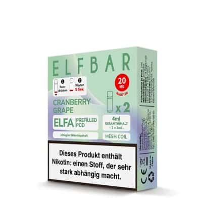 Elfbar Elfa Cranberry Grape 2x Pods 600 Züge — Bild 2