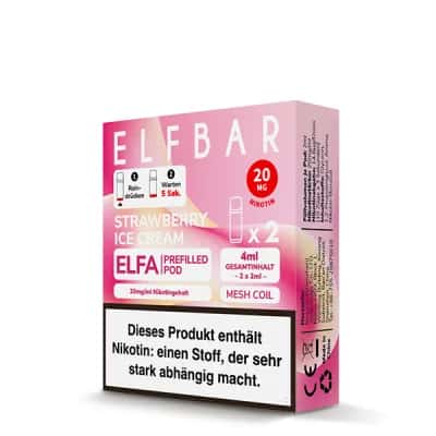 Elfbar Elfa Strawberry Ice Cream 2x Pods 600 Züge — Bild 4