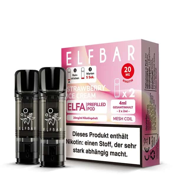 Elfbar Elfa Strawberry Ice Cream 2x Pods 600 Züge