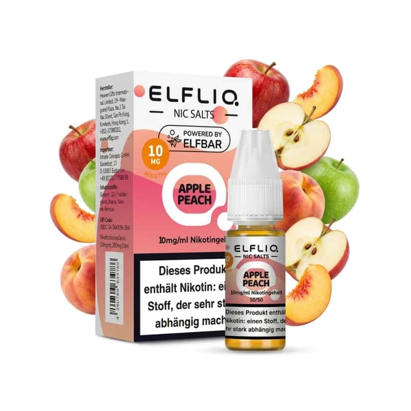 Elfbar ElfLiq Apple Peach 10mg Liquid – 10 ml