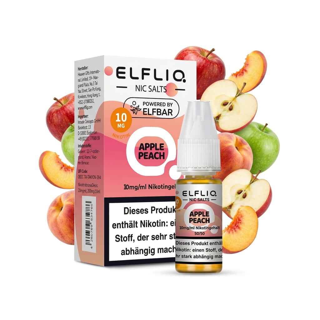 Elf Bar ElfLiq Apple Peach 10mg Liquid – 10 ml