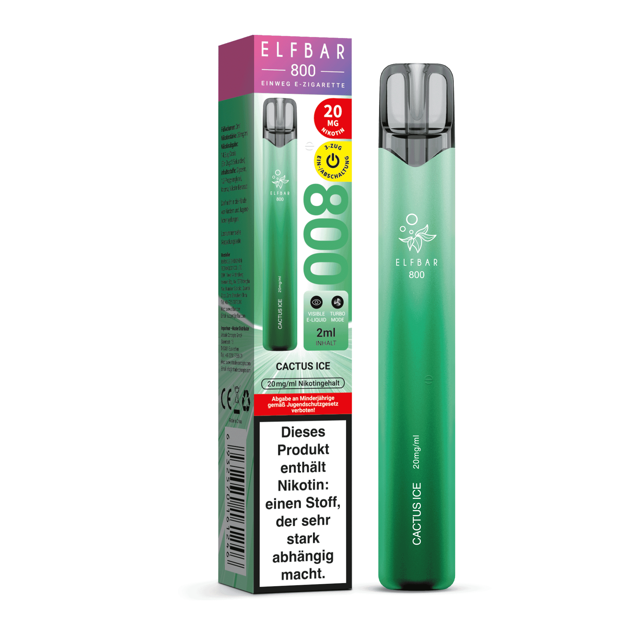 Elfbar 800 - Cactus Ice - 20 mg/ml — Bild 2