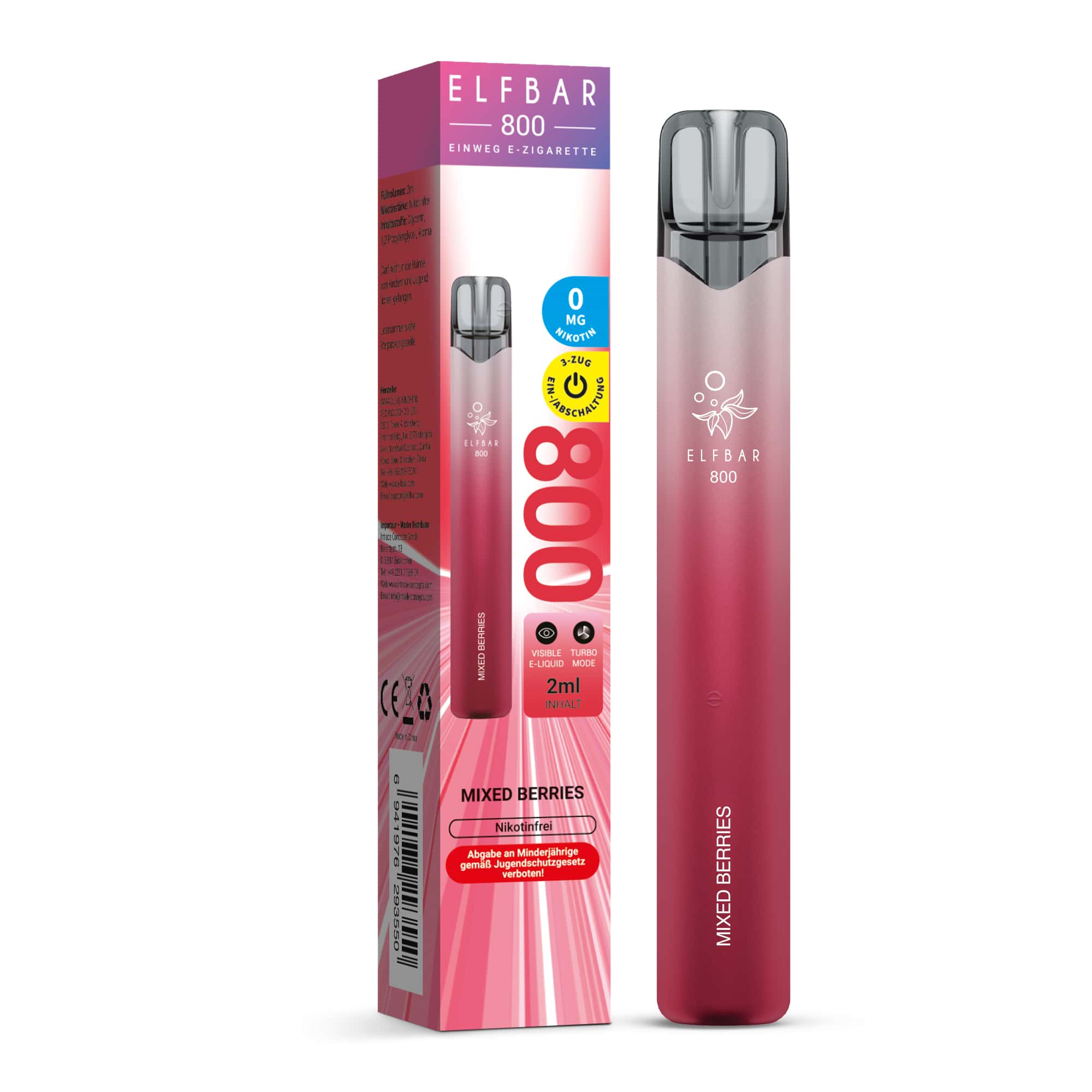 Elfbar 800 - Mixed Berries - Nikotinfrei — Bild 2
