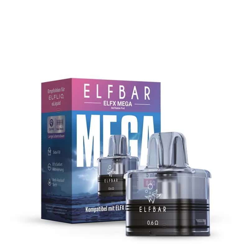 ELFBAR ELFX Mega Refillable Pod 0,6 Ω – 5 ml – 1 Stück