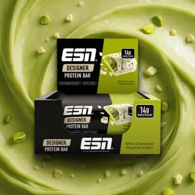 ESN Designer Bar 12 x 45 g White Chocolate Pistachio — Bild 2