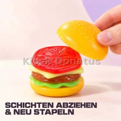 Food Squishy Burger Bunt mit abziehbaren Schichten — Bild 6
