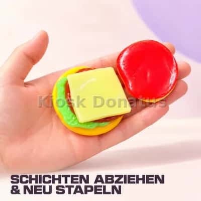 Food Squishy Burger Bunt mit abziehbaren Schichten — Bild 7