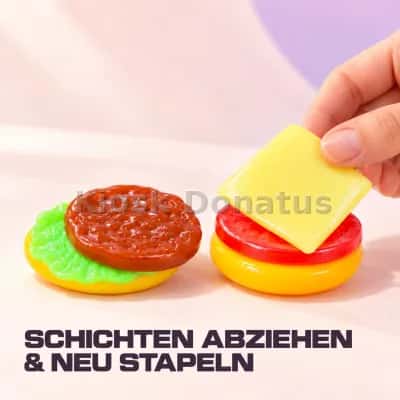 Food Squishy Burger Bunt mit abziehbaren Schichten — Bild 8