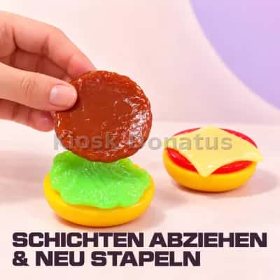 Food Squishy Burger Bunt mit abziehbaren Schichten — Bild 9