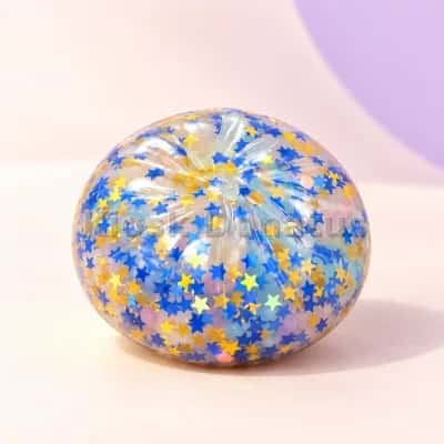 Rainbow Mystery Bun Blau-Gold, Squishy, 1 Stück — Bild 2