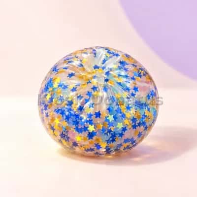 Rainbow Mystery Bun Blau-Gold, Squishy, 1 Stück — Bild 3