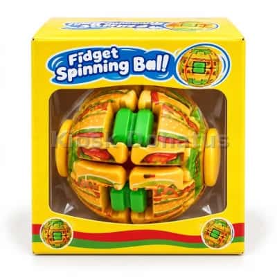 Fidget-Spinner-Ball Hamburger Gelb/Grün, 1 Stück — Bild 2