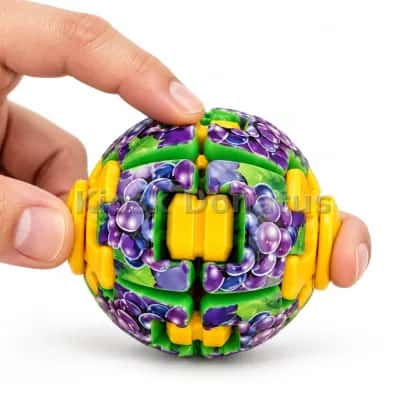 Fidget-Spinner-Ball Traube Violett/Gelb, 1 Stück — Bild 4