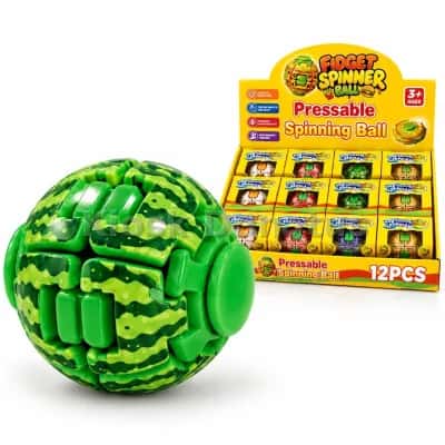 Fidget-Spinner-Ball Wassermelone Grün, 1 Stück — Bild 3