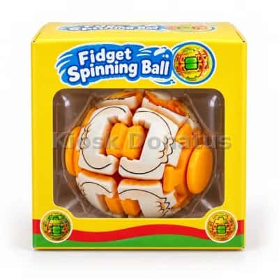 Fidget-Spinner-Ball Weiß/Orange, 1 Stück — Bild 2