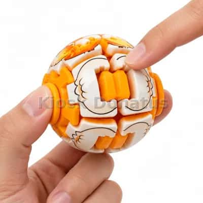 Fidget-Spinner-Ball Weiß/Orange, 1 Stück — Bild 4