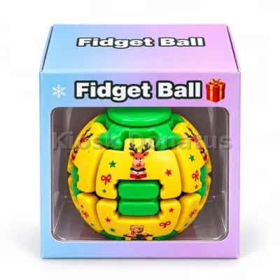 Fidget-Spinner-Ball Rentier Gelb/Grün, 1 Stück — Bild 2