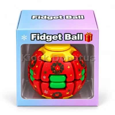 Fidget-Spinner-Ball Weihnachtskranz Rot/Gelb, 1 Stück — Bild 2