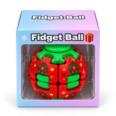 Fidget-Spinner-Ball Weihnachtskranz Rot/Grün, 1 Stück — Bild 2