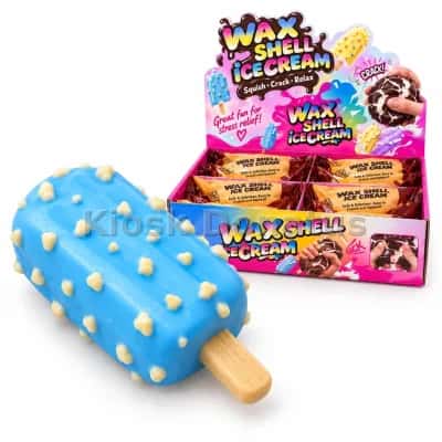 Wax Shell Squishy Eis am Stiel Blau, 1 Stück — Bild 3