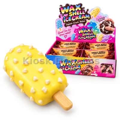 Wax Shell Squishy Eis am Stiel Gelb, 1 Stück — Bild 3