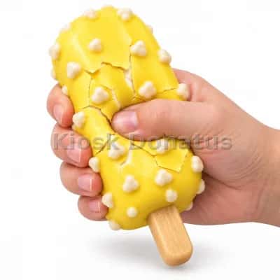 Wax Shell Squishy Eis am Stiel Gelb, 1 Stück — Bild 4