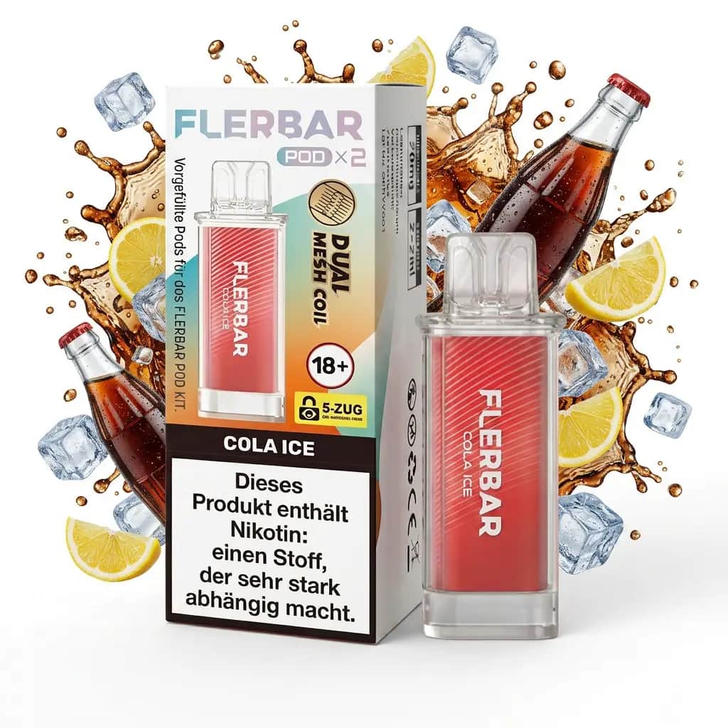 Produktfoto von Flerbar Pod 2x 600 Züge Cola Ice