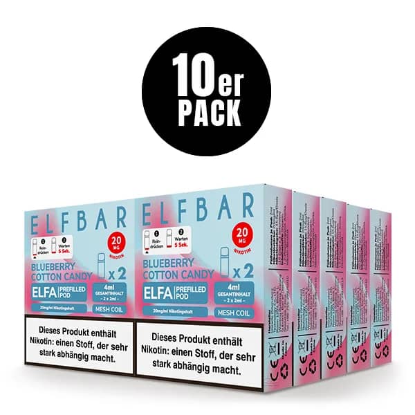 10er Pack - ELFA – Blueberry Cotton Candy