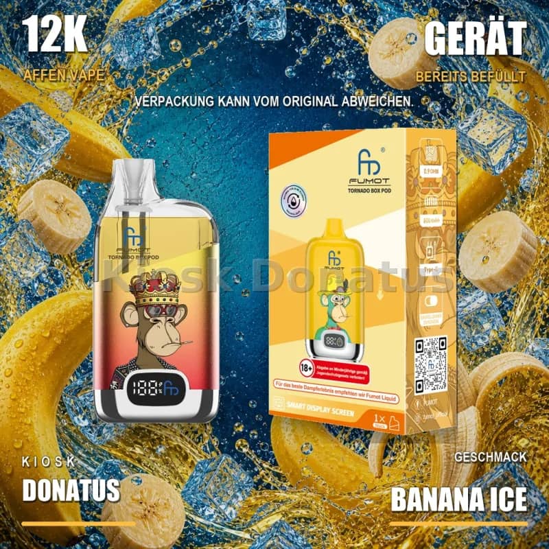 12K Affen Vape – Banana Ice