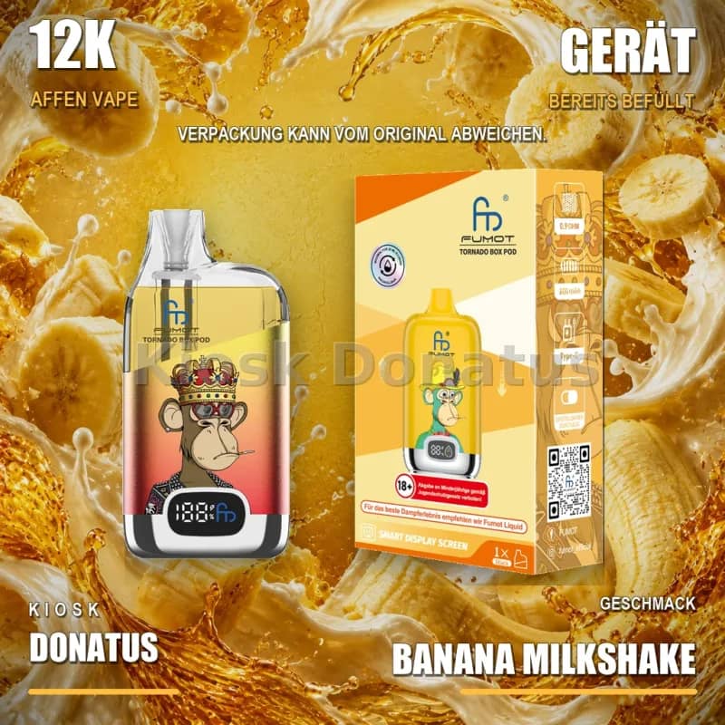 12K Affen Vape – Banana Milkshake