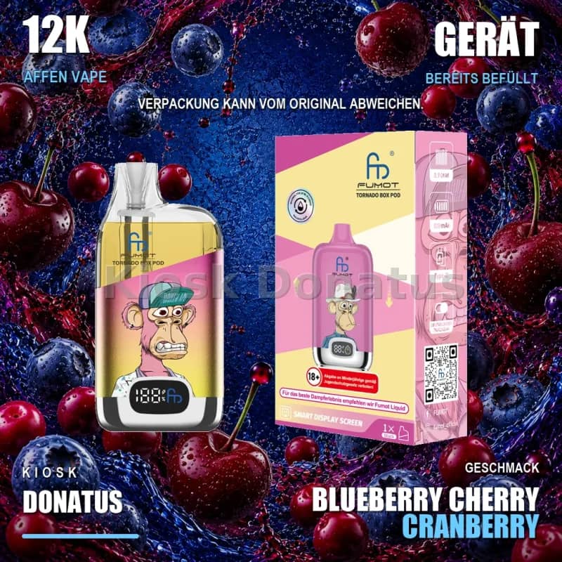 12K Affen Vape – Blueberry Cherry Cranberry